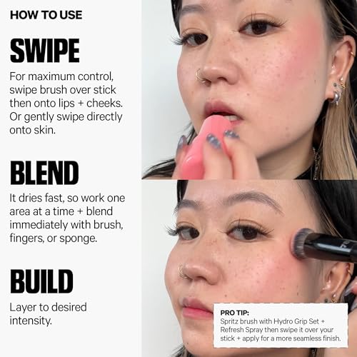 Milk Makeup Cooling Water Jelly Tint ? Sheer Lip + Cheek Stain with Vegan Collagen, Seawater + Aloe ? Hydrating, Long-Lasting, Buildable Lip Tint + Blush