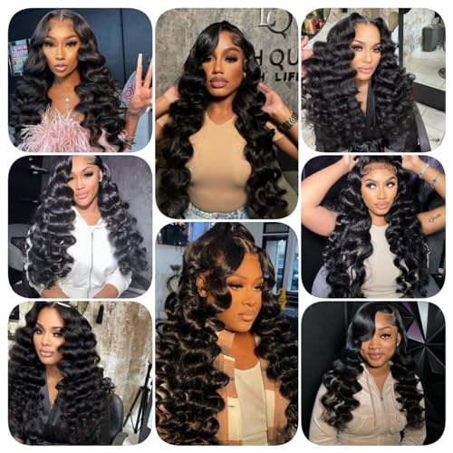 12A Human Hair 3 Bundles with 5x5 HD Lace Closure (16 18 20 +16) 100% Unprocessed Brazilian Virgin Remy Hair Loose Wave Human Hair Bundles with Closure Natural Color