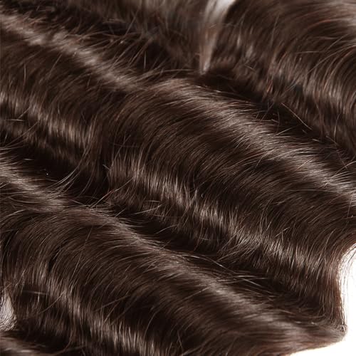 28 30 32 inch #4 Human Hair Bundles Brown Deep Wave Bundles #4 Wet and Wavy Bundle Chocolate Brown Bundle 300g