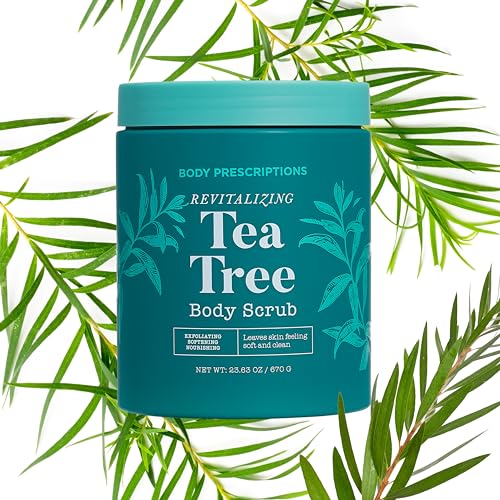 Body Prescriptions Exfoliating Body Scrub ? Body Cleanser for Nourished, Ultra-Smooth Skin, Tea Tree