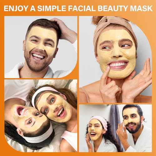 Turmeric Vitamin C Clay Mask for Dark Spots, Dull Skin, Moisturizing, Skincare Facial Mask for Blackheads and Pores Cleansing, Improve Uneven Skin Tone, Face Skincare Gift, 5.29 oz