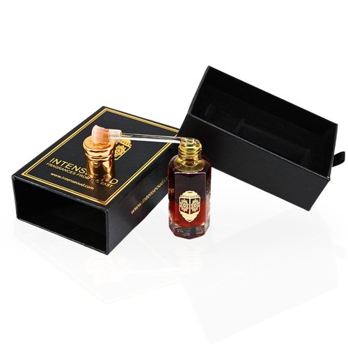 INTENSE OUD Gold Saffron Long Lasting Arabian Perfume Oils for Women 12ML (0.40 OZ) Fragrance Oil With Saffron, Amber & Vanilla Notes - Concentrated Perfume Oil & Elegant Gift for Women in Black Box
