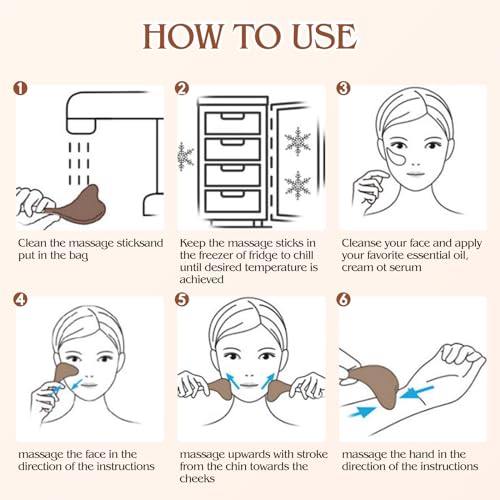 Cryo Sticks for Face - Gua Sha and Massage 2-in-1, Ice Globes-Facial Skin Care Tools for Women, Cold Globes for Facials, Cooling Face Globes