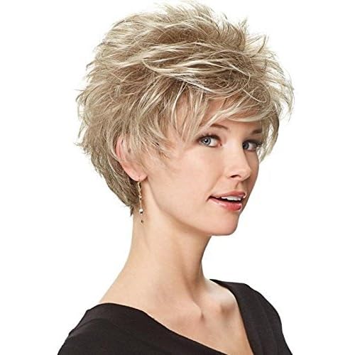 Gabor Perk Short Layered Textured Wig by Hairuwear, Petite Cap, G11+ Mocha Mist
