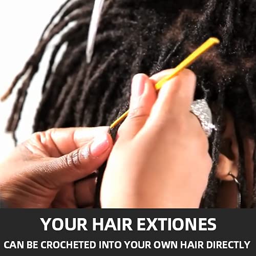 Tight Afro Kinky Bulk 100 £¥ Human Hair for Draedlock Extensions, Repair Locs, Twists and Braids 10 Bundles/Package (10 Inch, 1B - Natural Black)