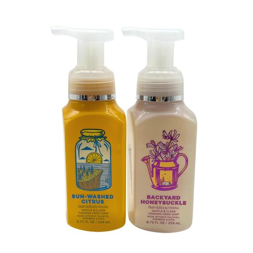 Bath & Body Works Gentle & Clean Foaming Hand Soap 8.75 fl oz (Sun-Washed Citrus & Backyard Honeysuckle)