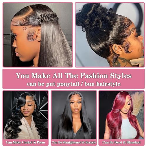 Luminary 32 Inch 13x6 Lace Front Wigs Human Hair Pre Plucked Body Wave Lace Front Wigs Human Hair 180% Density Body Wave HD Transparent Frontal Wigs Human Hair Lace Front Wigs for Women