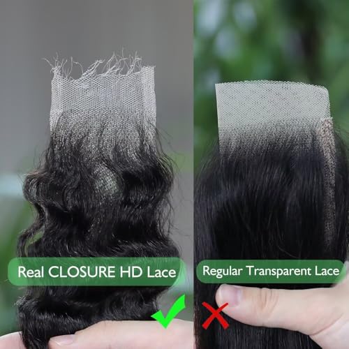 13x4 Burmese Curly Frontal human hair HD Lace closure Invisible Frontal HD Lace 13x4 Lace Closure Pre Plucked With Baby Hair 12A Brazilian Raw Human Hair Extensions 20 Inches