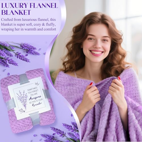 Get Well Soon Gifts Baskets for Women Self Care Gifts, 12pcs Happy Birthday Gift Basket for Women Unique Gifts Set Ideas Relaxing Birthday Box w/Blanket for Her Mom Best Friends Female Sister