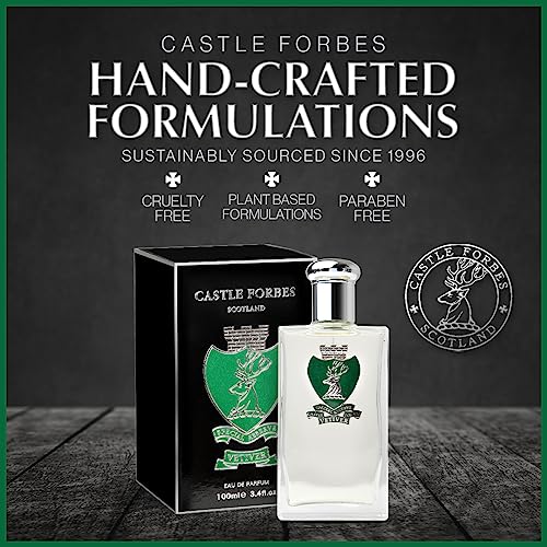 Castle Forbes Vetiver Special Reserve Men's Cologne, 100ml | Classic Men¡¯s Fragrance w/a Modern Twist | Made w/Essential Oils | Paraben-Free, Cruelty-Free, Handmade Badge, Limited Batches