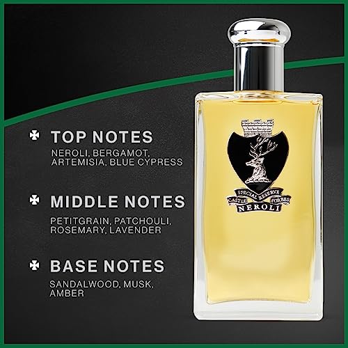 Neroli Special Reserve Men's Cologne by Castle Forbes, 100ml | Luxurious, Elite Fragrance with Precious Essential Oils | Paraben-Free, Cruelty-Free, Handmade Badge, Limited Batches