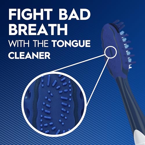 Oral-B Pro Health CrossAction Plaque Removal toothbrushes, 6 Count Toothbrush Soft, Deep Reach in Tight Spaces, Tongue Scraper Tooth Brush, Plaque Fighter, Gentle on Teeth, Gum stimulators