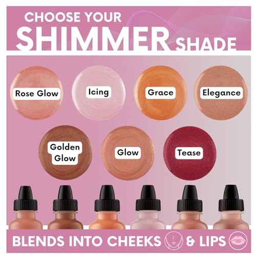 Daniel Sandler WATERCOLOUR LIQUID ILLUMINATOR - 'GLOW' 15ml ? Shimmer Liquid Blush for Cheeks Make up, Highlighter ? Oil-Free, Lightweight, Buildable & Long-Lasting for Cheeks & Lips