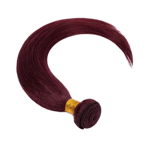 99J Bundle Wine Red Straight Human Hair Bundles Double Weft Wine Red Bundles For Black Women 99J Burgundy Straight 1 Bundle 18 Inch Burgundy Hair Weave