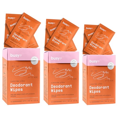 Refresh Line Deodorant Wipes - 45ct Deodorant for Women with Zinc, Probiotics & Prebiotics - Individually Wrapped - Sweat Wipes to Naturally Cleanse Skin & Remove Sweat & Odor