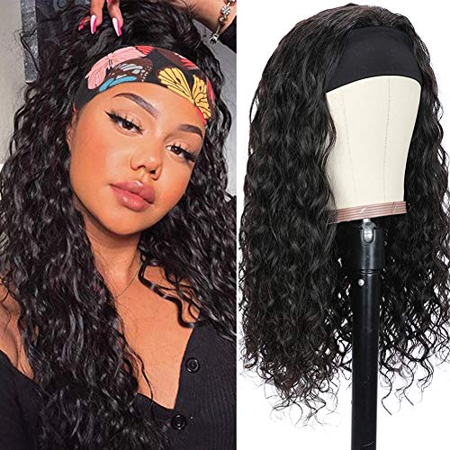 Hermosa Water Wave Headband Wig Human Hair Easy Wear 150% Density Brazilian Headband Human Hair Wigs For Black Women Glueless Machine Made Headband Wig 26 inch