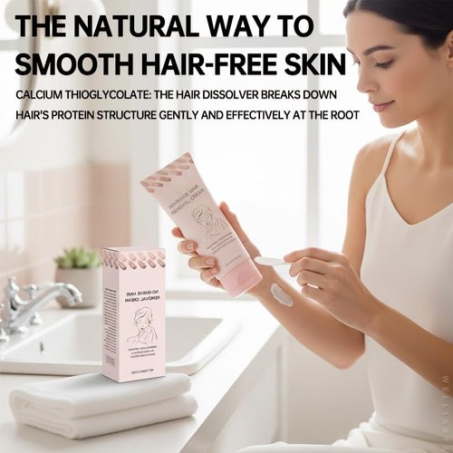 Hair Removal Cream, No Shave Hair Remover for Women, Fast and Gentle, Moisturizes and Nurtures Skin, Leaves Skin Smooth & Soft, 5.29 oz (1)