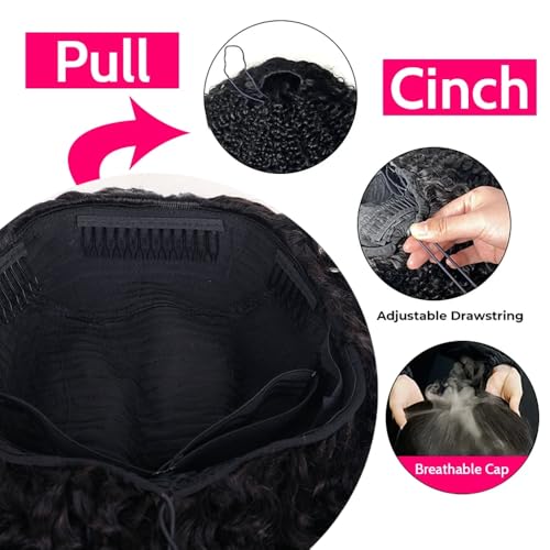 JYZ Half Wig Human Hair 300% Density 3 In 1 Seamless Flip Over Half Wig Invisible Hairline Glueless Wear and Go Beginner Friendly Curly Human Hair Wigs for Women 24 Inch