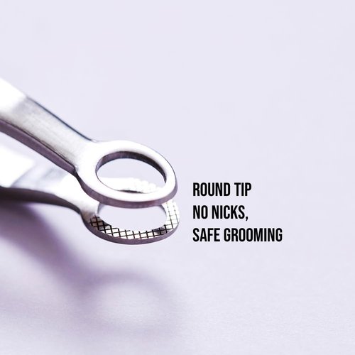 [Premium Hand-Made] Round tip Tweezers, 316 Surgical-Grade Stainless Steel for Safety, Precision tweezers, hair tweezers for plucking, Facial Hair Tweezers for Men & Women, Trim Tweezers
