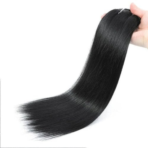 Clip In Hair Extensions Real Human Hair 20 Inch Straight Hair Clip in Hair Extensions Human Hair 120g 1B Natural Black Silky Thick Real 100% Human Hair for Women Virgin Hair