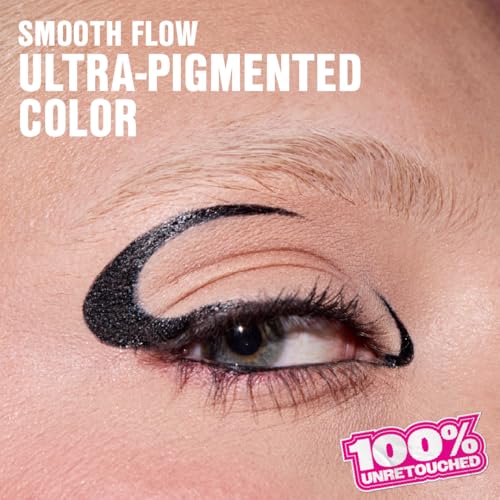 wet n wild Mega Last Breakup Proof Liquid Eyeliner - Ultra-Fine Brush, Waterproof, 16-Hour Long-Lasting Wear- Cruelty-Free & Vegan - Black