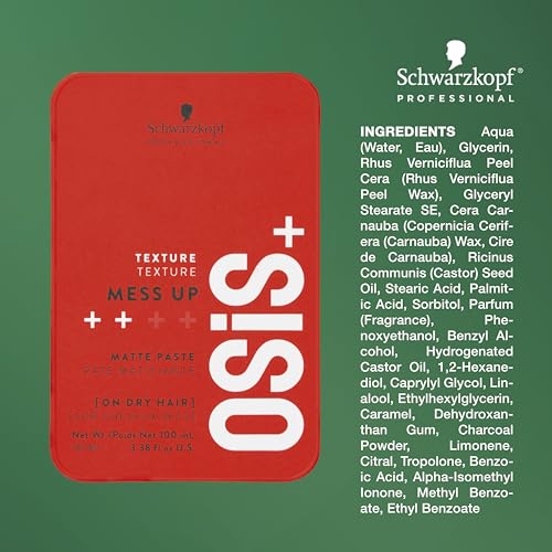 OSiS+ Mess Up - Matte Styling Paste for Medium Control & Flexible Styling