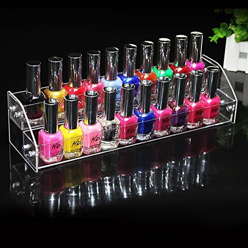 Nail polish display, Clear Nail Polish Organizer, Acrylic Nail Polish Holder, Nail Polish Acrylic Clear Makeup Display Stand Rack Organizer Holder(01)