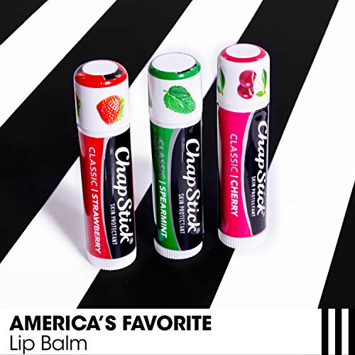 ChapStick Lip Care Set, Classic Collection 3-Pack ? Spearmint, Cherry, and Strawberry Lip Balm, 0.15 Oz Ea