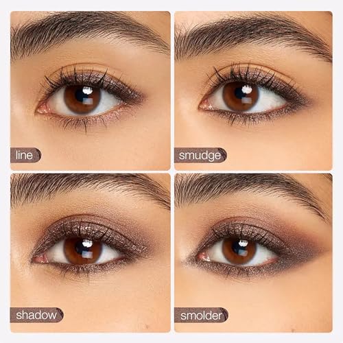 Shadow Liner 2-in-1 Eyeliner & Eyeshadow, Waterproof, Smudge-Proof Duo Eye shadow Stick with Smudge Brush, Duo Eyeshadow Stick for Effortless Smoky or Natural Eye Makeup (SMOKESHOW+GAZE)
