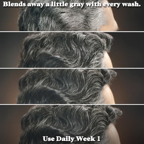 Just for Men Control GX Grey Reducing 2-in-1 Shampoo and Conditioner, Gradual Hair Color with Keratin for Stronger Thicker and Healthier Looking Hair, 4 Fl Oz - Pack of 1 (Packaging May Vary)