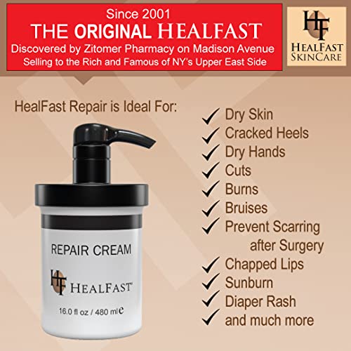 HealFast Sensitive Skin Repair Moisturizing Cream 16 Oz ? For Dry, Itch? Fights Rashes, Dryness, Stretch Marks, Sunburn and Bed Sores ? Herbal and Food Based Ingredients
