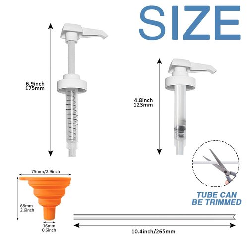 AMORIX 12PCS Gallon Jug Pump Dispenser Replacement White Lotion Dispensing Pump Top 38/400 Fits 1 Gallon Jugs for 64oz 128oz Containers Hand Sanitizer Shampoo Bottles, Plus Funnel