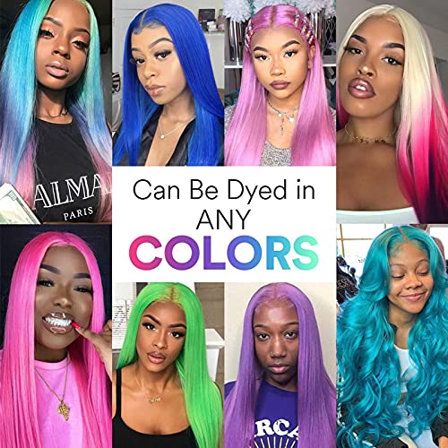 T-part Blonde Human Hair Wigs Human Hair Pre Plucked 13x4x1 T-Part Straight Lace Front Wigs with Baby Hair 150% Density Brazilian Blonde Human Hair Wigs for Black Women Swiss Lace 12''