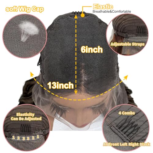 13x6 Ombre Black to Balayage Highlights Lace Front Human Hair Wig 210% Density Loose Body Wave Black to Ash Blonde Highlight Tone Wig Custom Hd Lace Wig Pre Plucked for Any Occasions 26Inch