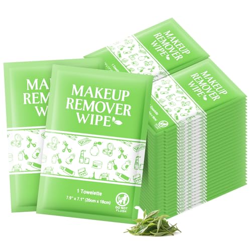 Makeup Remover Wipes Individually Wrapped, 200 Pcs Gentle Facial Cleansing Towelettes Alcohol Free, Perfect Travel Essential and Bachelorette, Wedding, Party Favor