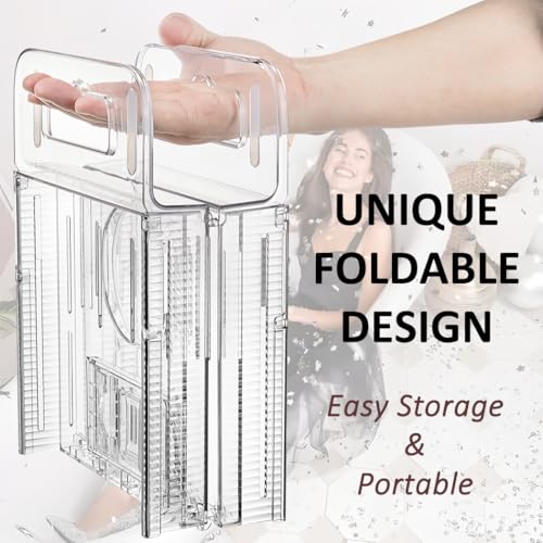 Premium Clear Bathtub Caddy Tray, Expandable Plastic Bath Tray with BPA-Free, Waterproof Foldable Bathtub Shelf, Perfect for a New Home & Mother¡¯s Day & a Birthday Gift for Mom