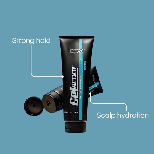 Gelactica Max Control Hair Gel for Men, Alcohol-Free, Strong Hold Styling Gel, Natural Extracts for Long-Lasting Hold and Shine, Slick Back Hair Style 32 oz