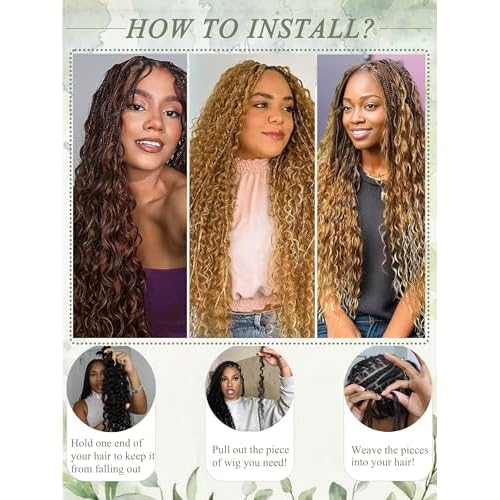 Chocolate Brown Human Braiding Hair 18 Inch 100 g 4 Bundles Deep Wave Bulk Human Hair for Braiding 10A Curly Human Hair Extensions for Boho Braids Wet and Wavy Color 4