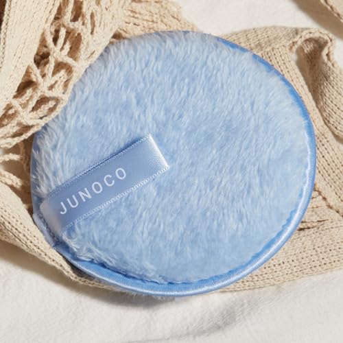 JUNO & Co. Reusable Makeup Remover Pad, Washable Face Cleansing Pad Blue