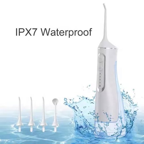 AURAVO Portable Cordless Water Flosser – 320ml Oral Irrigator for Teeth Cleaning | USB Rechargeable, IPX7 Waterproof, 1400–1800 Pulses/Min | Travel-Friendly Dental Floss Device for Braces & Gums