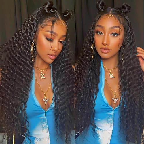 VibeFusion 13x4 HD Transparent Lace Front Human Hair Kinky Curly Wig 200% Density Glueless Pre Plucked Pre-Cut 20 Inch Women's Wig