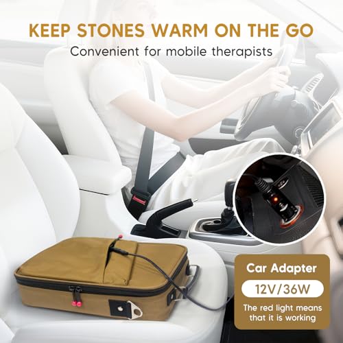 Portable Hot Stones Warmer Set Spa Salon Massage Digital Electric Heater Without Stones