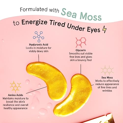 grace & stella Award Winning Under Eye Mask - Travel Essentials - Birthday Gifts for Women - Gel Eye Patches for Dark Circles, Puffy Eyes, Wrinkles, Undereye Bags - Vegan - Self Care (24 Pairs, Gold)