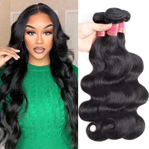 beauty youth Body Wave Human Hair Bundles (24 22 20inch) Brazilian Human Hair Body Wave Unprocessed Virgin Hair Weave 3 Bundles Double Weft