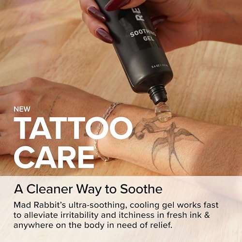 Tattoo Aftercare Soothing Gel & Moisturizer As Seen on Shark Tank - Premium Tattoo Supplies for New Tattoo Care, Anti-Itch - Tattoo Care Gel Made with Clean Ingredients