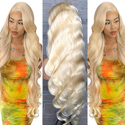 613 Lace Front Wig Human Hair 32inch 13x4 Blonde Lace Front Wigs Human Hair 180% Density 613 HD Lace Frontal Wig Pre Plucked With Baby Hair (32inch, 13x4 613 lace front wig)