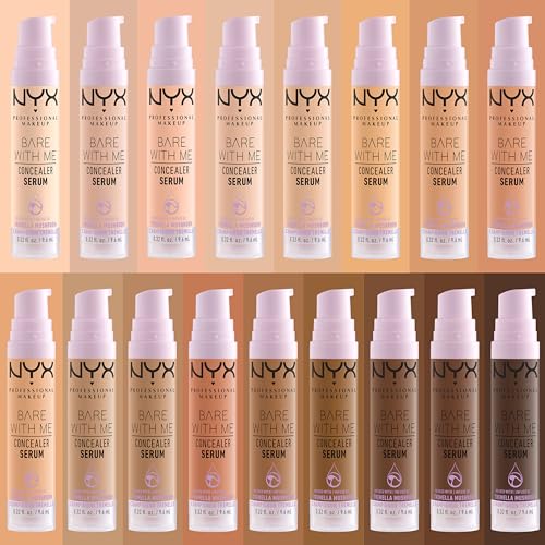 NYX PROFESSIONAL MAKEUP Bare With Me Concealer Serum, Up To 24Hr Hydration - Caramel