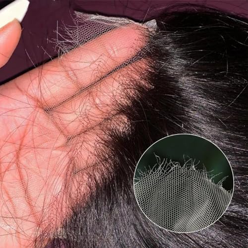 12A 5x5 Skinlike Real HD Lace Closure Only Water Wave Human Hair, 0.09mm Ultra-thin Invisible Curly Swiss HD Lace Closure Wet n Wavy Single Knot Pre Plucked Brazilian Virgin Natural Black 20Inch