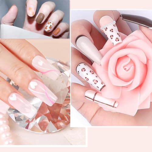 9pcs Nail Art Brushes Set ? Dual-Ended Dotting Pens & Detail Liner Brushes for DIY Nail Designs, Striping, Painting & Drawing, Professional Manicure Tools for Women & Beginners