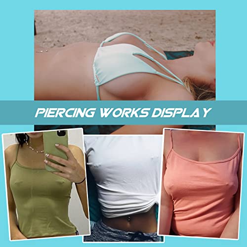 WZPB Nipple Piercing Kit for Women, 22Pcs Nipple Piercing Kit with 6 Pieces Nipple Piercing Rings Nipple Needle Kit Piercing Jewelry Barbell Heart Curved Shape Rings Barbell Piercing Clamps Needles